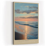 Paul Sinus Wandbild in 40x60cm Sonnenuntergang am Meer mit sanften Wellen und reflektierendem Licht auf dem Wasser