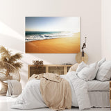 Paul Sinus Wandbild 120x80cm Strand Sandstrand Meer Horizont Sonne Wellen