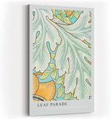 Paul Sinus Kunstdruck 40x60cm Leaf Parade zarte Blattformen in Pastelltönen auf stilvoller Leinwand