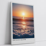 Paul Sinus Leinwandbild 40x60cm Ozeanglanz im Abendlicht – Faszinierende Meereswellen mit goldenem Sonnenuntergang und sanfter Reflexion