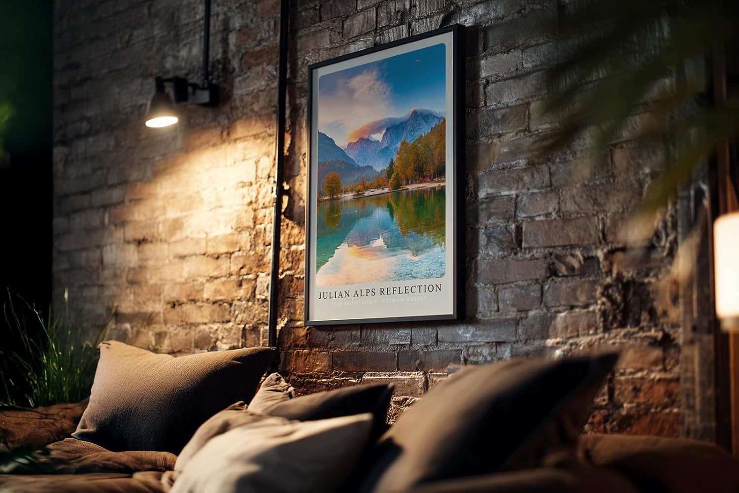 Paul Sinus Kunstdruck 40x60cm Julian Alps Reflection mit Berglandschaft und Spiegelung im See