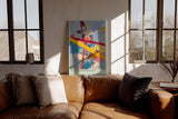 Paul Sinus Wandbild in 40x60cm Playground in Paint Abstraktes Farbspiel mit diagonalen Linien und vielfältigen Farbflächen in pastoser Struktur