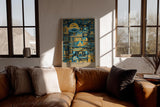 Paul Sinus Wandbild in 40x60cm Ancient Future – Futuristische UFOund Maschinenszenen im Stil altägyptischer Wandmalereien