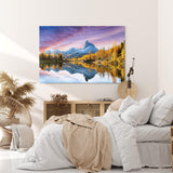 Paul Sinus Wandbild 120x80cm Lago Fed?ra See in Italien Alpen Alpensee Berge