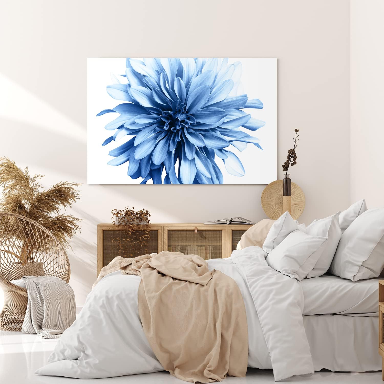 Paul Sinus Wandbild 120x80cm Dahlien Blume blaue Blüte Kunstvoll Fotokunst