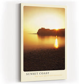Paul Sinus Kunstdruck 40x60cm Sonnenuntergang Küste Meer Licht Spiegelung Ruhe Sunset Coast
