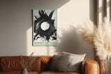 Paul Sinus Wandbild in 40x60cm The Impact – Ausdrucksstarke monochrome Kunst mit dynamischem Kreismotiv