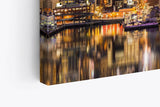 Paul Sinus Wandbild 120x80cm New York bei Nacht Wolkenkratzer Skyline