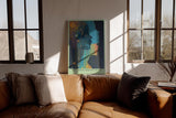 Paul Sinus Wandbild in 40x60cm The Inner Constellation – abstrakte Silhouetten mit kosmischen Mustern, spirituelle Kunst in intensiven Farbtönen