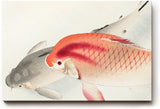 Sinus Art Wandbild 120x80cm Zwei Koi-Fische in traditioneller japanischer Darstellungsweise als Symbol für Harmonie und Ruhe