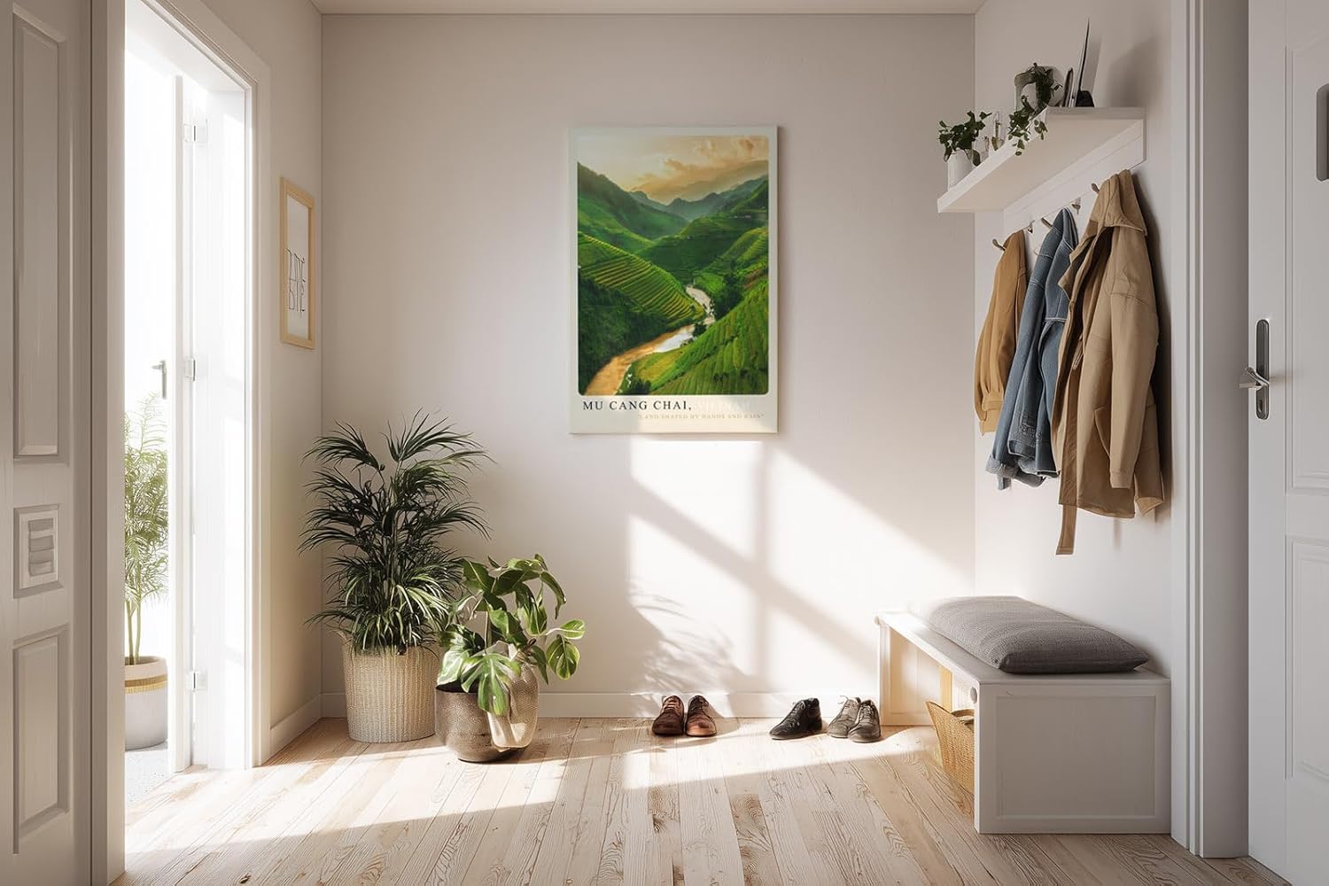 Paul Sinus Kunstdruck 40x60cm Mu Cang Chai Vietnam Reisterrassen Natur Landschaft Sonnenuntergang