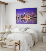 Paul Sinus Wandbild 120x80cm Manhattan Skyline New York Nacht Wolkenkratzer
