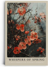Paul Sinus Leinwandbild 40x60cm Whispers of Spring Leinwandbild zarte Blüten auf Zweigen poetische Naturkunst mit sanften Farben und verträumter Atmosphäre