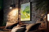 Paul Sinus Kunstdruck 40x60cm Refresh – Zitrone und Limette mit Eis und Sprudel im Makro