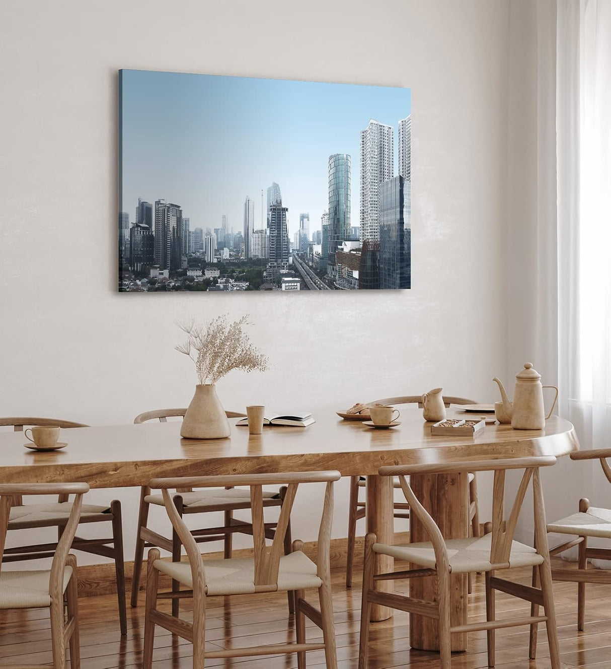 Paul Sinus Wandbild 120x80cm Großstadt Metropole Hochhäuser Büro Wolkenkratzer Business