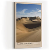 Paul Sinus Kunstdruck 40x60cm Sahara Desert Africa – Endlose Sanddünen im goldenen Licht mit weichem Schattenspiel
