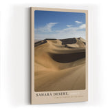 Paul Sinus Kunstdruck 40x60cm Sahara Desert Africa – Endlose Sanddünen im goldenen Licht mit weichem Schattenspiel