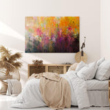 Paul Sinus Wandbild 120x80cm Farben auf Leinwand Abstrakte Struktur Textur Modern