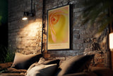 Paul Sinus Kunstdruck 40x60cm Golden Bloom Gelbe Rose Makro Nahaufnahme Blume Sommerfarbe Detail