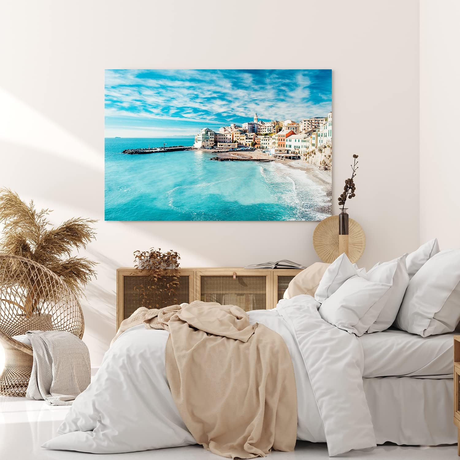 Paul Sinus Wandbild 120x80cm Bogliasco Italien Küstenort Meer Strand Sommer