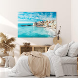 Paul Sinus Wandbild 120x80cm Bogliasco Italien Küstenort Meer Strand Sommer