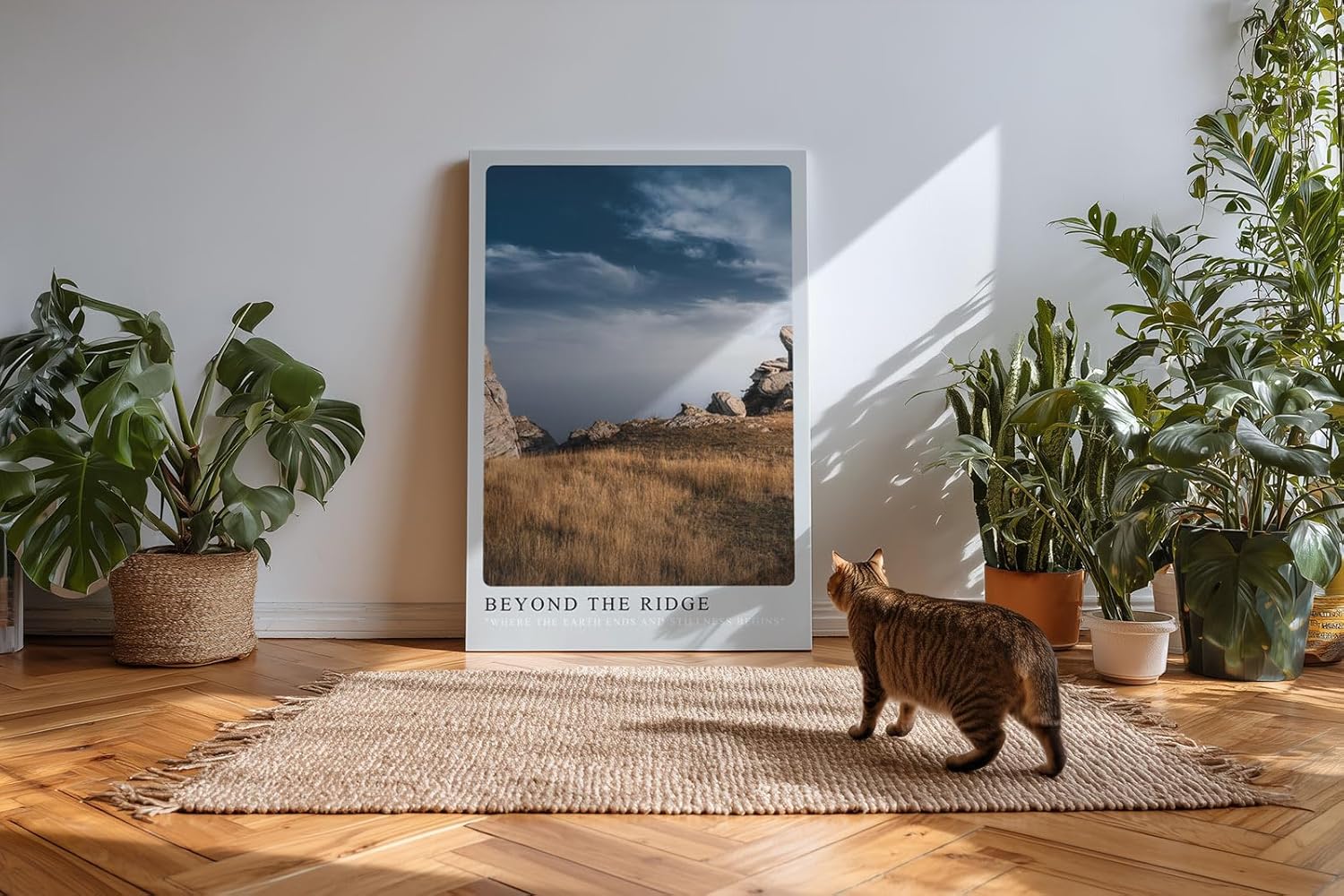 Paul Sinus Kunstdruck 40x60cm Beyond the Ridge mit felsiger Hochebene und weitem Himmel