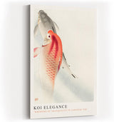 Paul Sinus Kunstdruck 40x60cm Koi Elegance japanische Tuschmalerei mit Koi-Fischen in zarter Harmonie