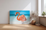 Sinus Art Wandbild 120x80cm Exotisches Flamingo-Motiv sorgt für tropisches Flair und Sommerstimmung im Raum