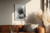 Paul Sinus Wandbild in 40x60cm Tropical Monochrome – stilvolle Palmenblätter in Schwarz-Weiß Fotokunst für modernes Wohndesign auf hochwertiger Leinwand