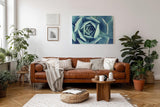 Sinus Art Wandbild 120x80cm Geometrisch aufgebaute Blätter einer Sukkulente in faszinierender Perspektive