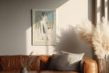 Paul Sinus Wandbild in 40x60cm Monaco Glamour Frau im weißen Anzug vor Casino de Monte-Carlo luxuriöse Kunst auf Leinwand