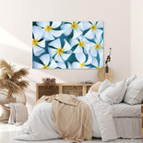 Paul Sinus Wandbild 120x80cm Blumen weiße Blüten Westindische Frangipani Kunstvoll