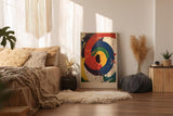 Paul Sinus Wandbild in 40x60cm Center Disrupted Abstrakte Kreisstruktur in intensiven Farben