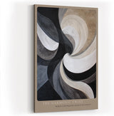 Paul Sinus Wandbild in 40x60cm The Harmonic Twist – Fließende Schwarz-, Weißund Grautöne in eleganter Spiralbewegung mit harmonischen Kontrasten