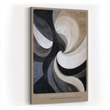 Paul Sinus Wandbild in 40x60cm The Harmonic Twist – Fließende Schwarz-, Weißund Grautöne in eleganter Spiralbewegung mit harmonischen Kontrasten