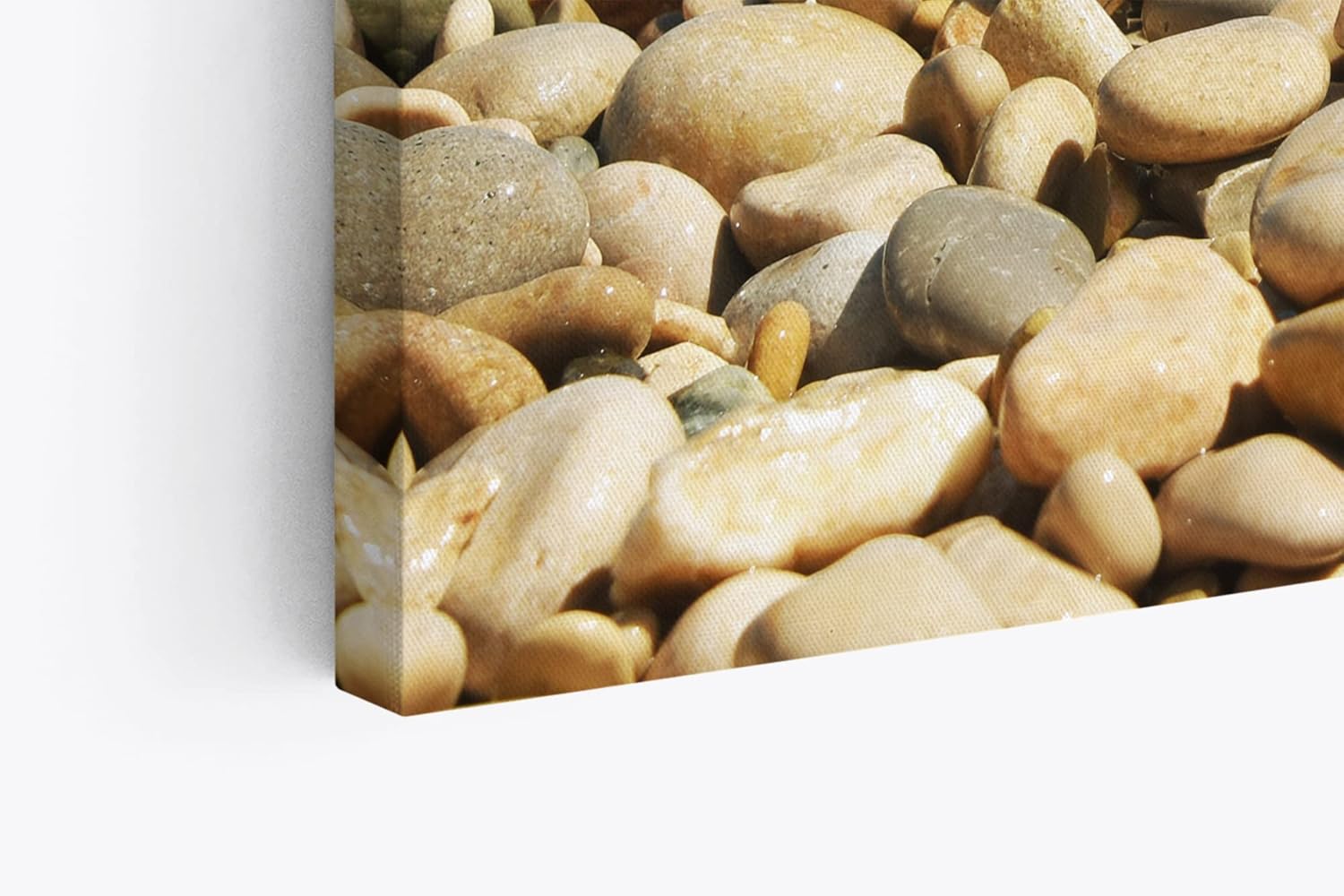 Paul Sinus Wandbild 120x80cm Muschel Strand runde Steine Meer Sommer Sonne