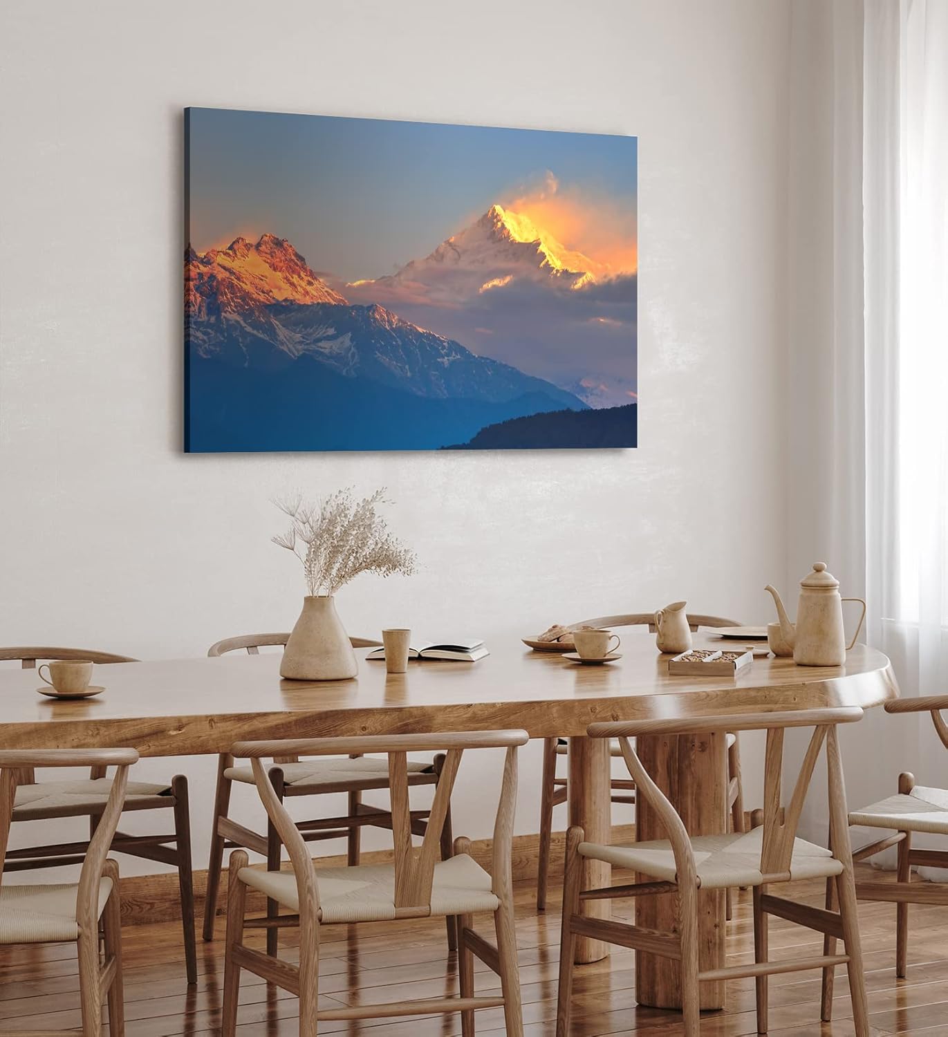 Paul Sinus Wandbild 120x80cm Himalaya Gebirge Schneegipfel Berge Natur Blau