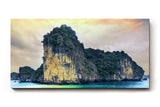 Sinus Art Wandbild 120x80cm Atemberaubendes Inselpanorama mit dramatischem Lichtspiel für exotisches Flair im Raum