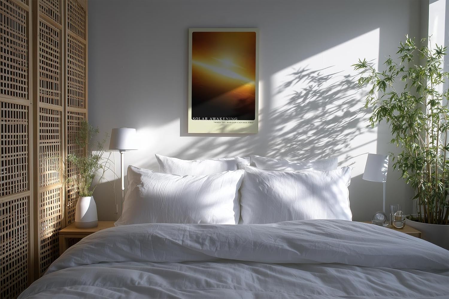 Paul Sinus Kunstdruck 40x60cm Solar Awakening mit leuchtendem Horizont in Gold und Orange