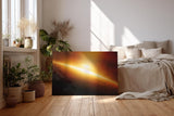 Sinus Art Wandbild 120x80cm Faszinierende Weltraumszenerie mit dynamischer Lichtwirkung und kosmischer Tiefe