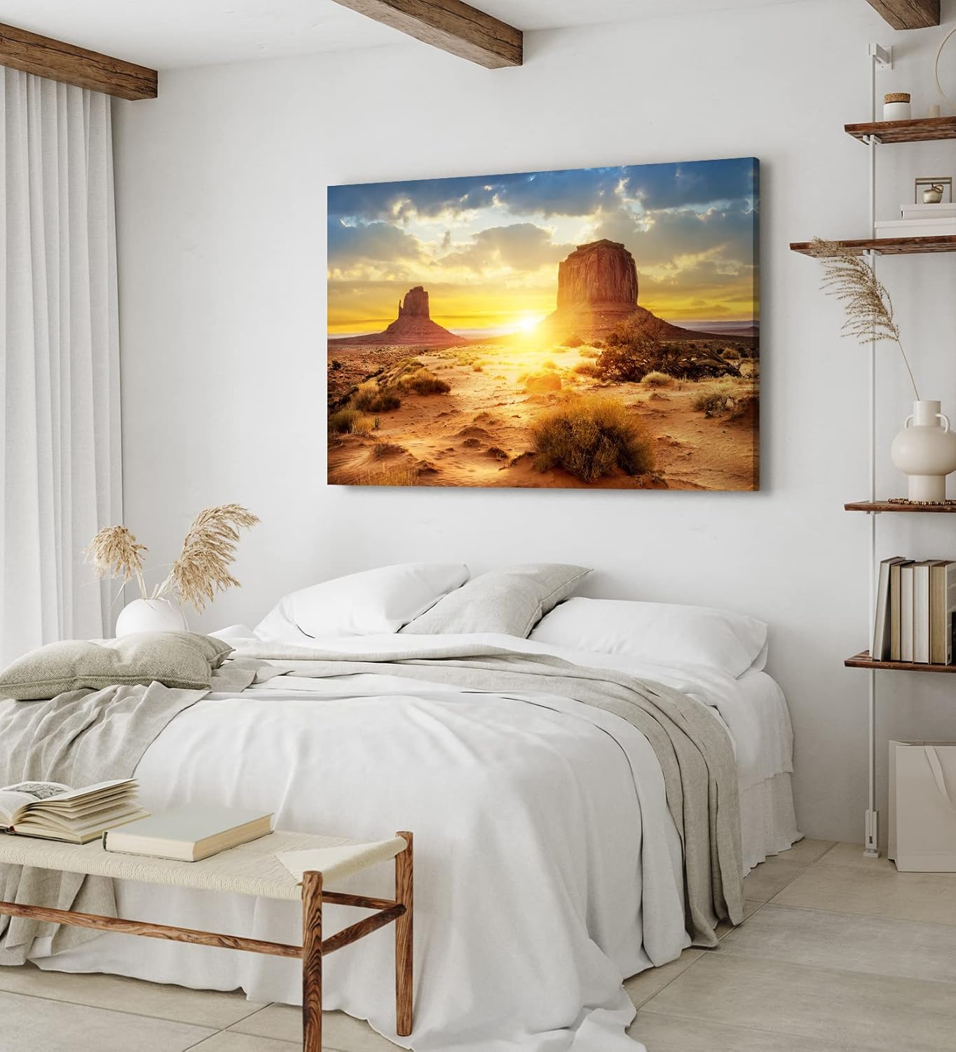 Wandbild 120x80cm Arizona USA Sonnenuntergang Three Sisters Valley Drive