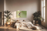 Sinus Art Wandbild 120x80cm Zwei Bartmeisen auf Schilfrohren – ruhige Komposition mit hohem ästhetischen Wert