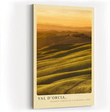 Paul Sinus Kunstdruck 40x60cm Val d’Orcia Italy goldene Hügelwellen der Toskana im warmen Abendlicht