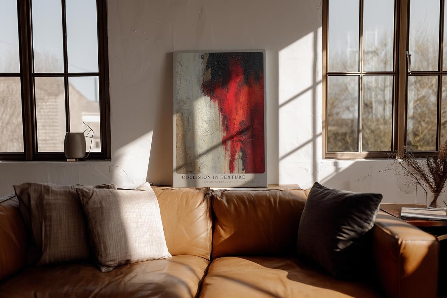 Paul Sinus Wandbild in 40x60cm Collision in Texture – Abstraktes Kunstwerk mit starkem Farbkontrast und strukturreicher Oberfläche