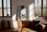 Paul Sinus Wandbild in 40x60cm Moon Void – Abstrakte Kunst mit hellem Vollmondmotiv und dynamischer Strukturkomposition