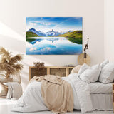 Paul Sinus Wandbild 120x80cm Bachalpsee Schweiz Alpensee See Landschaft Berggipfel