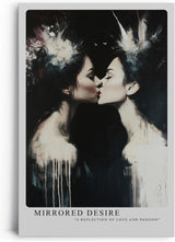 Paul Sinus Leinwandbild 80x120cm kunstvolle Spiegelung zweier Frauen in sinnlicher Harmonie mit abstrakten Elementen – ausdrucksstarkes Leinwandbild