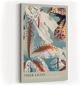 Paul Sinus Kunstdruck 40x60cm Tiger Lilies botanische Lilienpracht mit kontrastreicher Intensität und floraler Dynamik