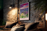Paul Sinus Kunstdruck 40x60cm Lupinen Sonnenuntergang Blumenwiese Farbenpracht Natur Lupine Sunset