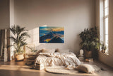 Sinus Art Wandbild 120x80cm Blick auf die Lichter von Rio mit markanter Silhouette des Zuckerhuts und tropischem Flair
